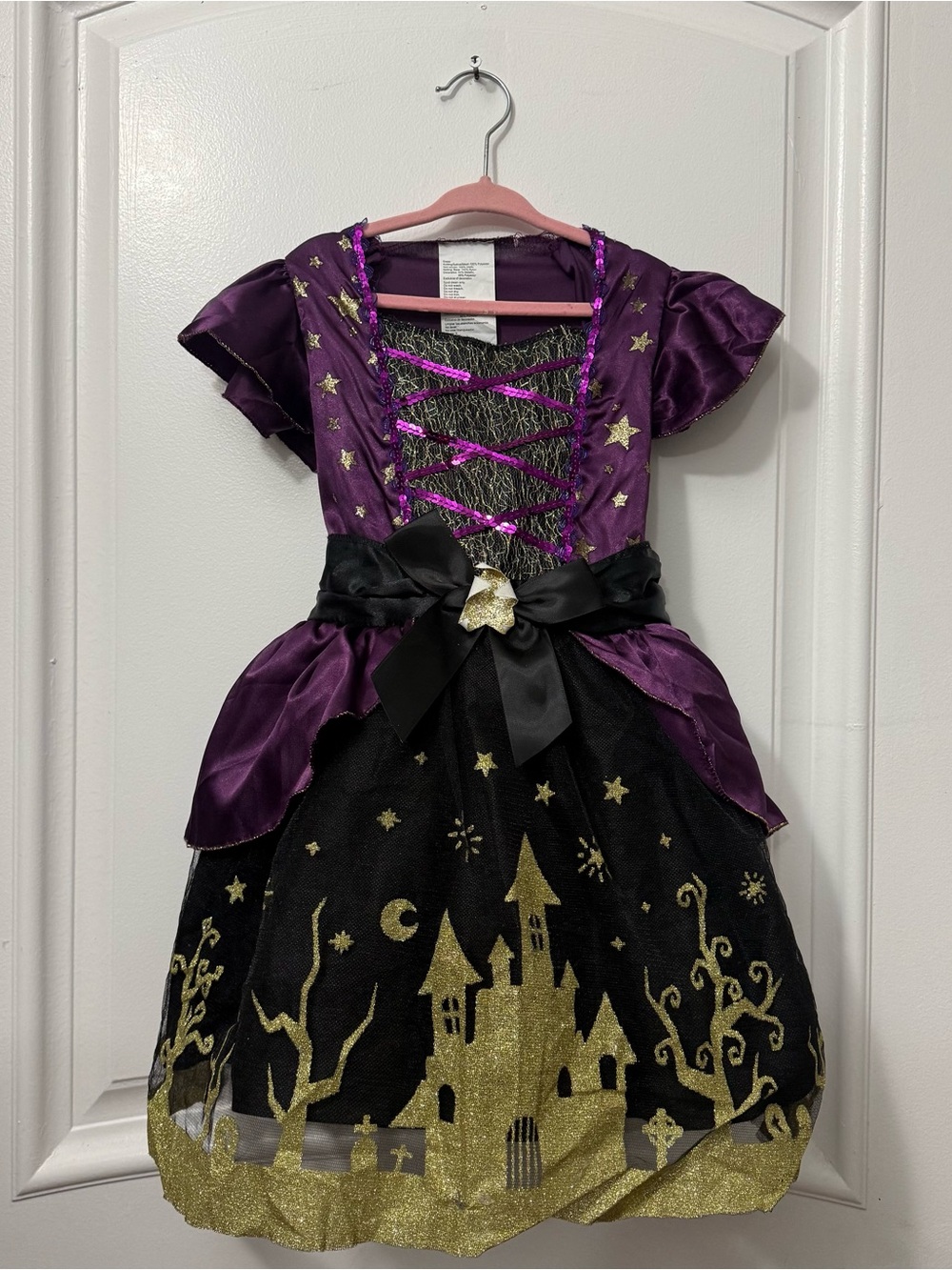 Wonder Nation Purple Haunted Castle Halloween Costume Dress Girls Size S (6X)